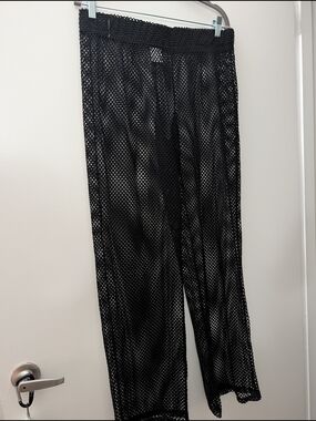 Black Mesh Pants